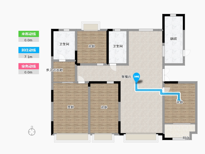 山东省-潍坊市-东金1号蓝郡-183.70-户型库-动静线