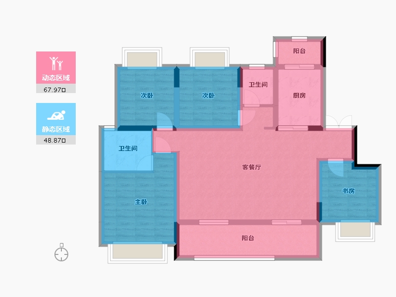 四川省-巴中市-麓府-104.10-户型库-动静分区