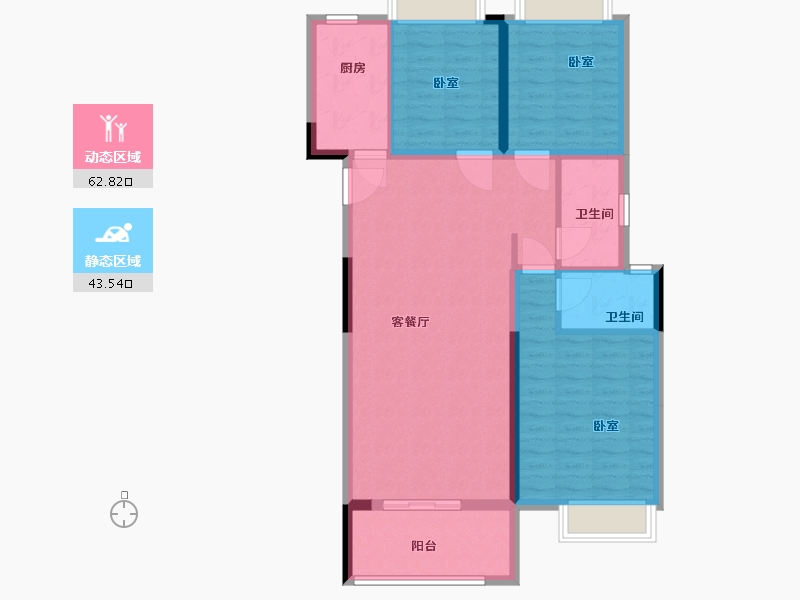 湖北省-武汉市-洺悦华府-96.01-户型库-动静分区