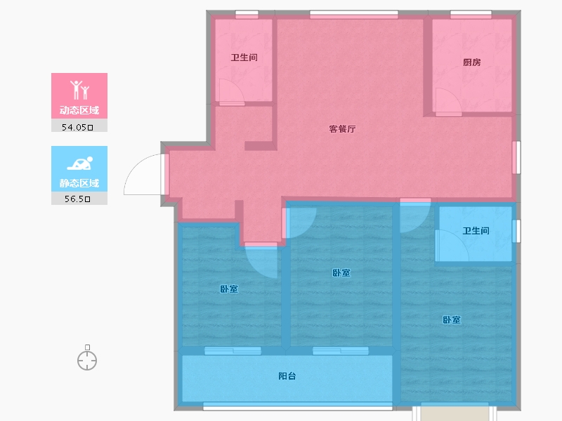 山东省-德州市-德兴·公园里-98.70-户型库-动静分区