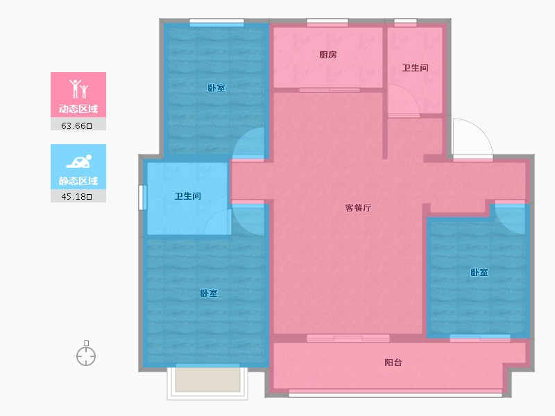 山东省-德州市-德兴·公园里-97.70-户型库-动静分区