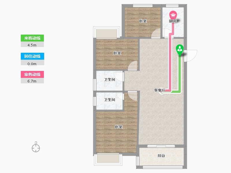 湖北省-孝感市-东方·状元成-84.69-户型库-动静线