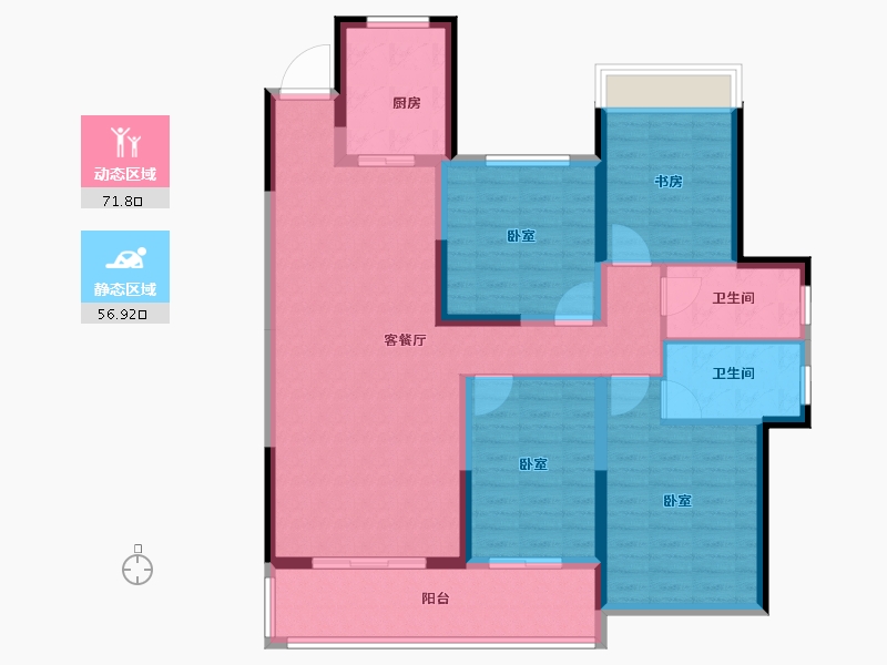 湖北省-宜昌市-山水如画-115.57-户型库-动静分区