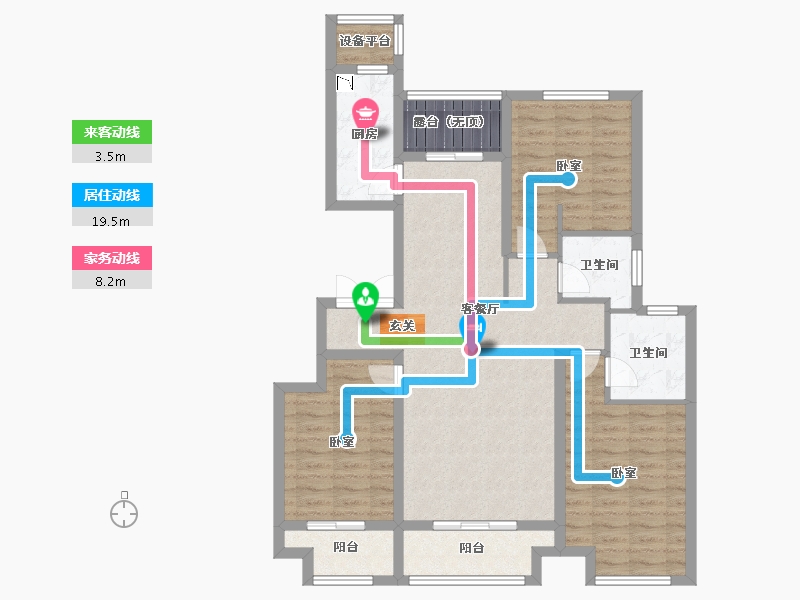 河南省-驻马店市-御都福邸-101.26-户型库-动静线