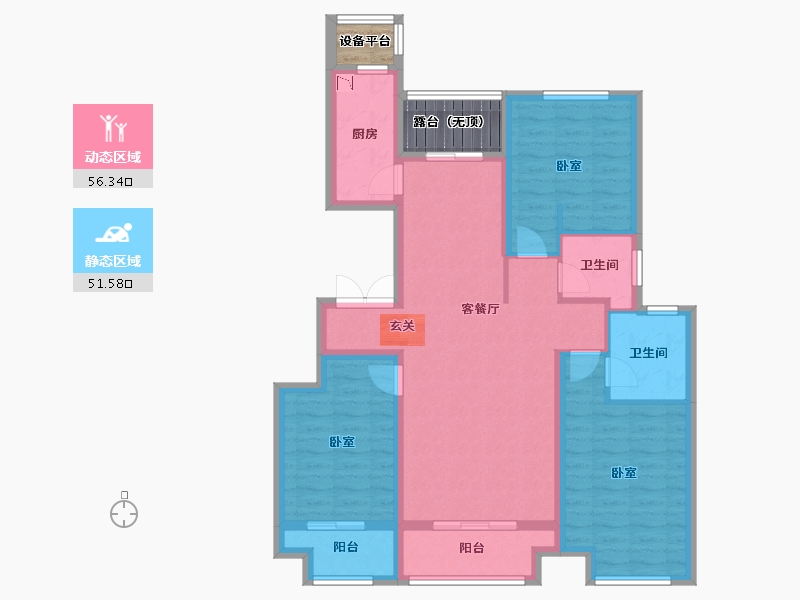 河南省-驻马店市-御都福邸-101.26-户型库-动静分区