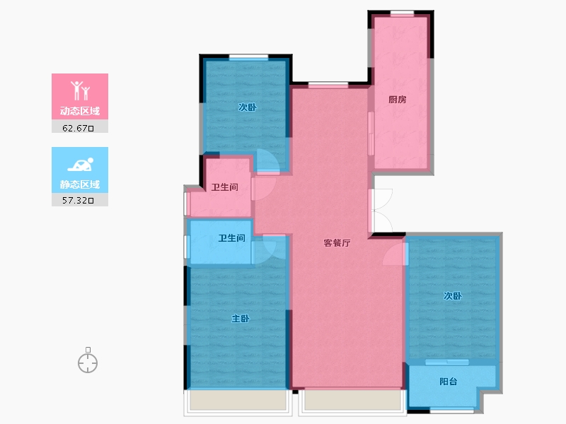 山东省-潍坊市-东金1号蓝郡-108.00-户型库-动静分区