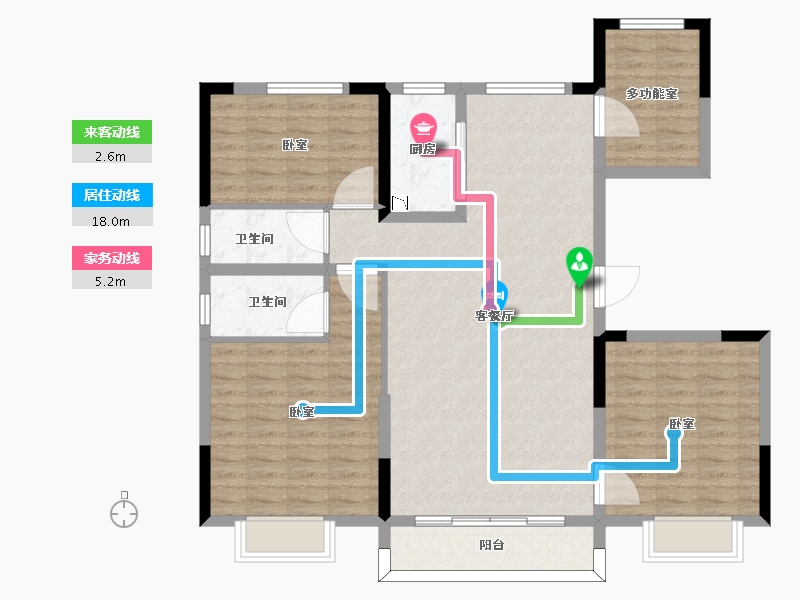 河南省-驻马店市-碧桂园蔡州府-112.01-户型库-动静线