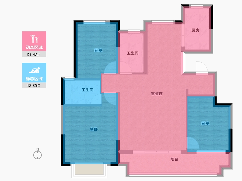 江西省-上饶市-上坤滨江四季-92.79-户型库-动静分区