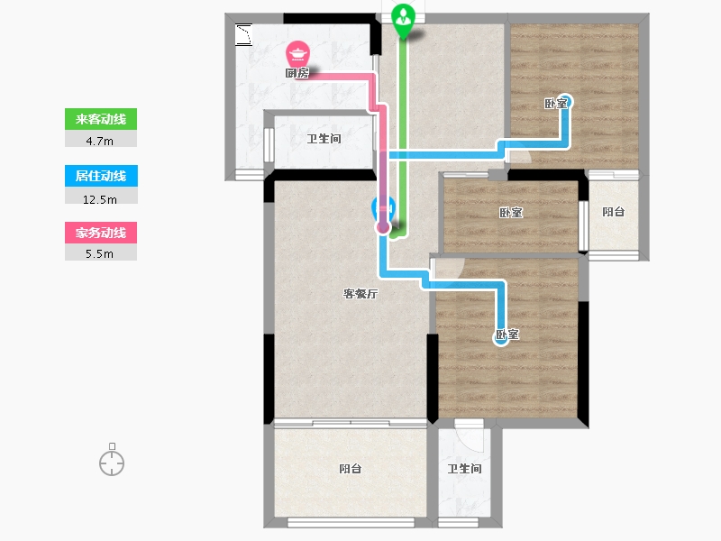 湖北省-十堰市-震洋贵府-82.29-户型库-动静线