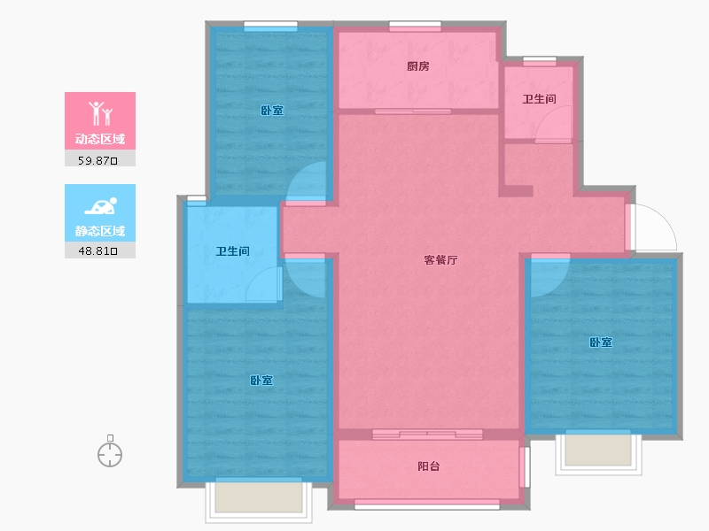 山东省-德州市-德兴·公园里-97.80-户型库-动静分区