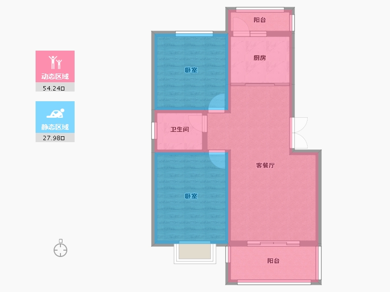 江西省-景德镇市-润华·锦绣天成-73.48-户型库-动静分区