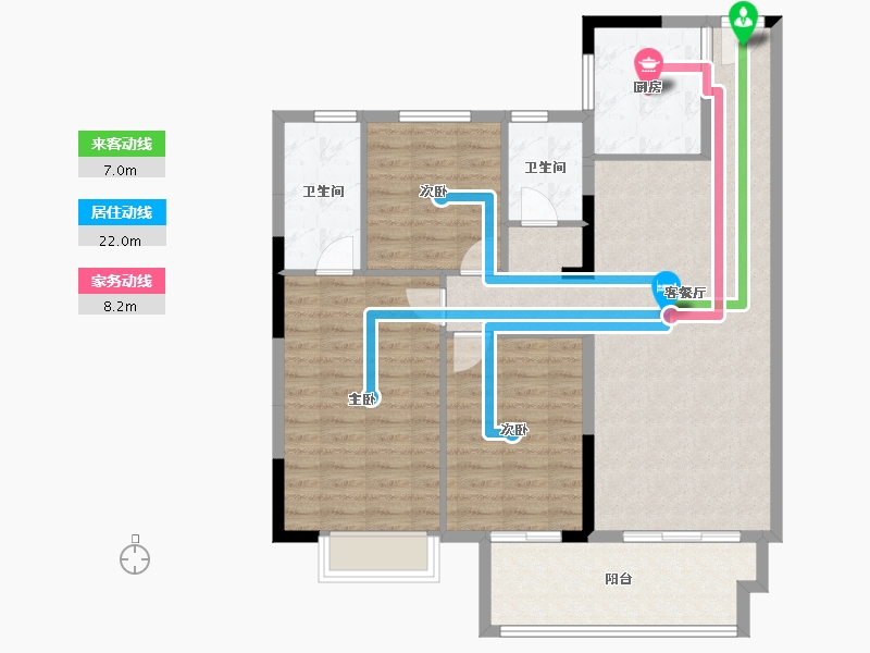 安徽省-宣城市-锦屏盛世城-102.54-户型库-动静线