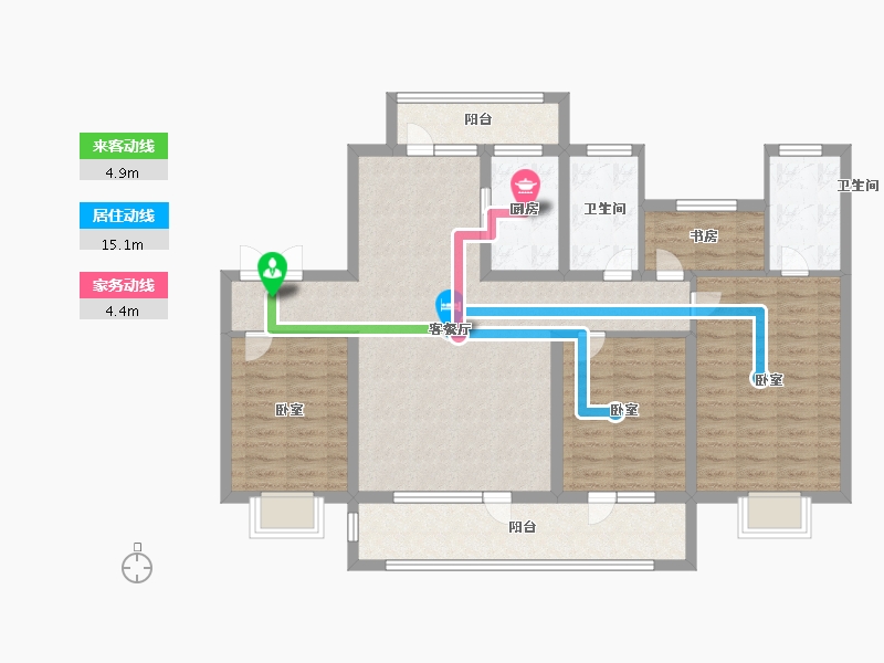 山东省-济宁市-中南珑悦-110.36-户型库-动静线