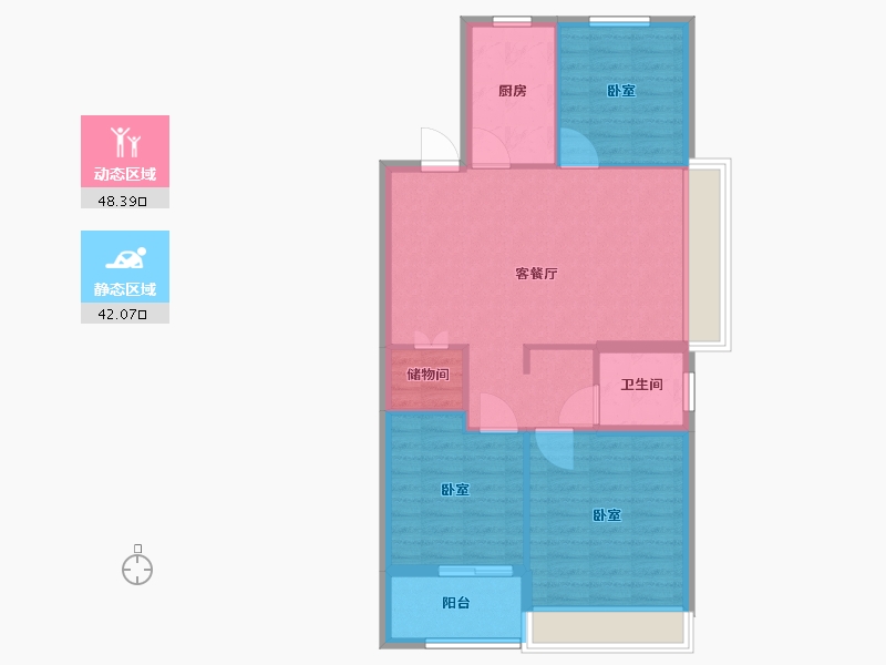 河南省-南阳市-方城中梁首府-82.00-户型库-动静分区