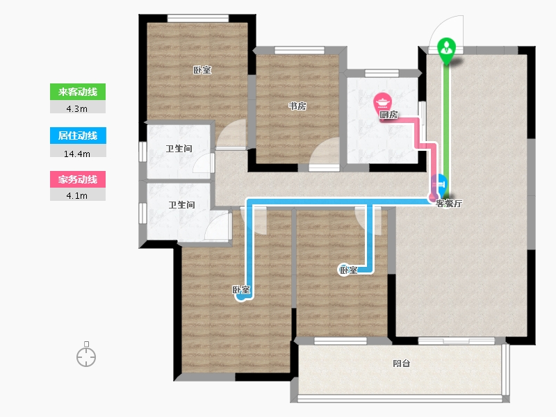 湖北省-宜昌市-山水如画-117.48-户型库-动静线