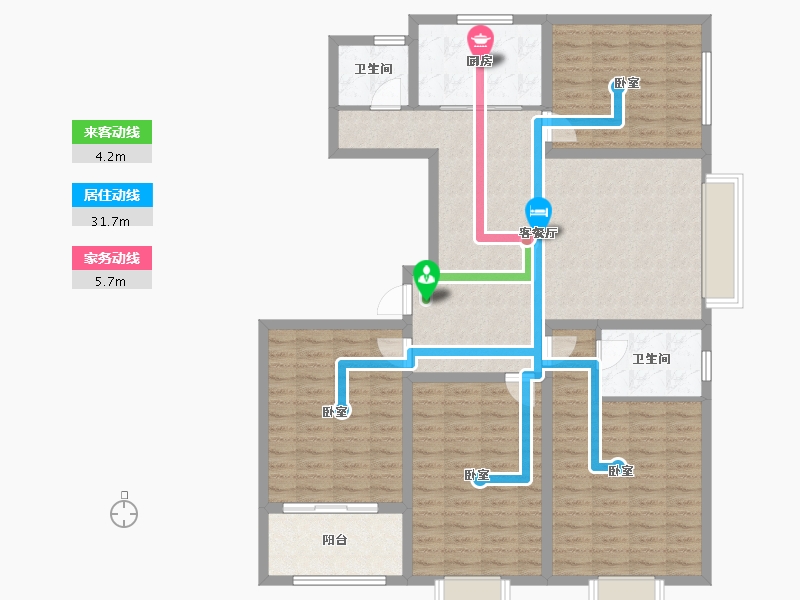 山东省-济宁市-睿湖印象-130.01-户型库-动静线