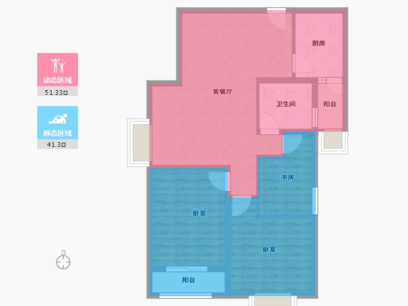 河南省-驻马店市-润博景园-82.80-户型库-动静分区