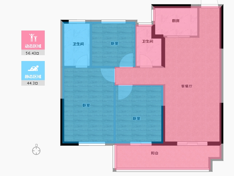 湖北省-宜昌市-山水如画-91.11-户型库-动静分区