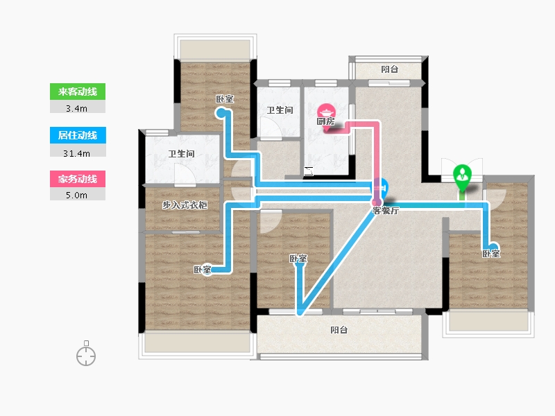 湖北省-宜昌市-招商·依云水岸-114.00-户型库-动静线