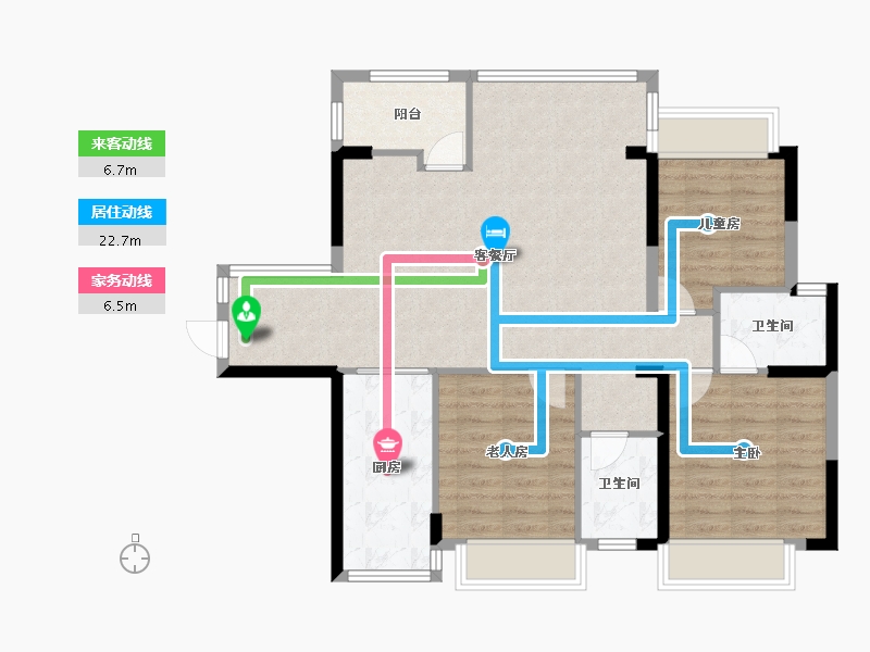 湖南省-株洲市-海源·又一城-90.99-户型库-动静线