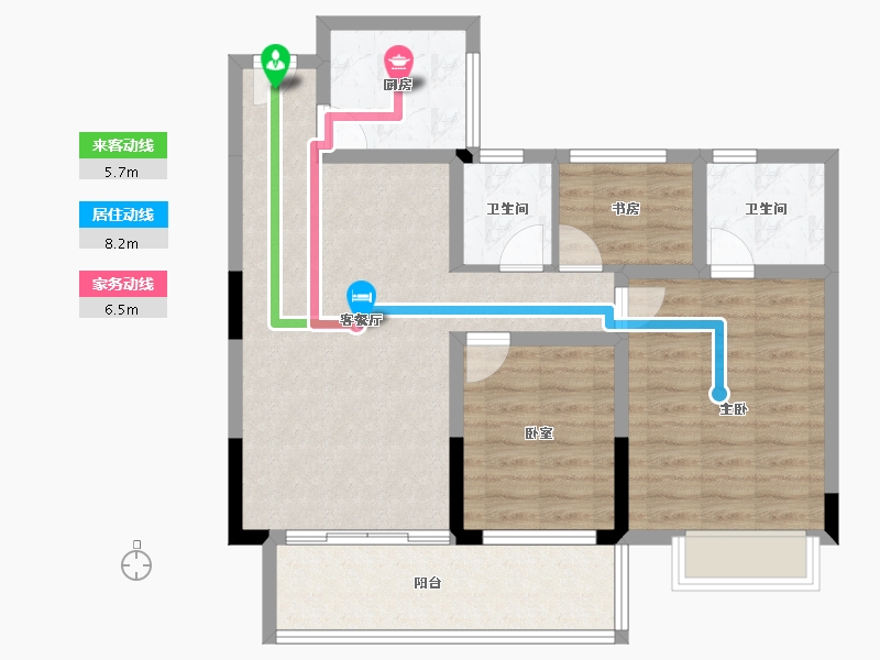 江西省-上饶市-丰泽园-84.37-户型库-动静线