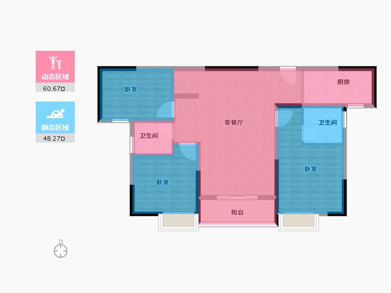 河南省-许昌市-禹州瑞贝卡和天下-98.00-户型库-动静分区