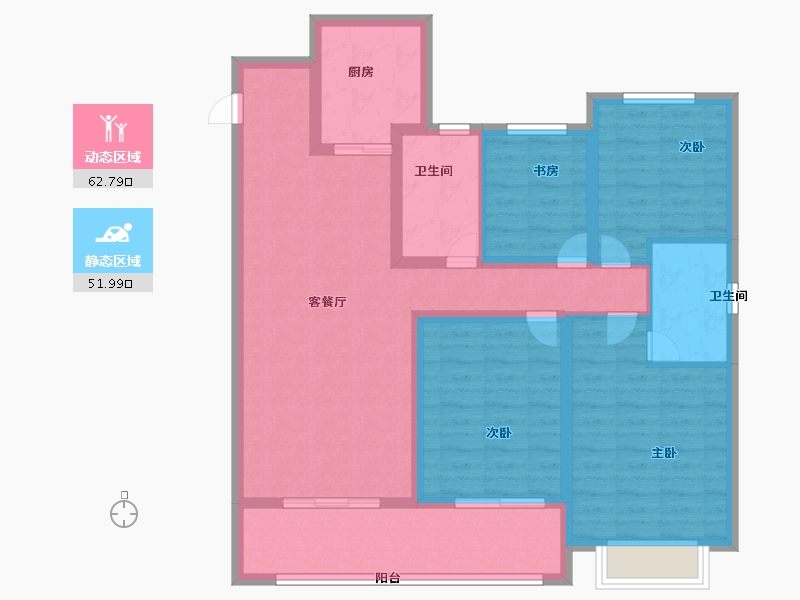 江西省-上饶市-金科奥园·铂悦都会-101.99-户型库-动静分区