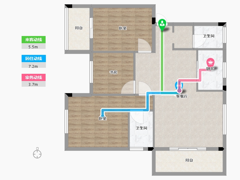 湖北省-武汉市-前川欣城-104.30-户型库-动静线