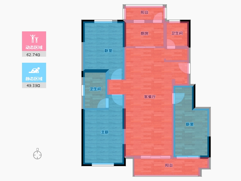 江苏省-宿迁市-泗阳石榴江南府-100.00-户型库-动静分区