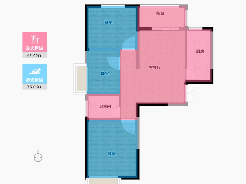 河南省-郑州市-长江一号宏图-72.14-户型库-动静分区