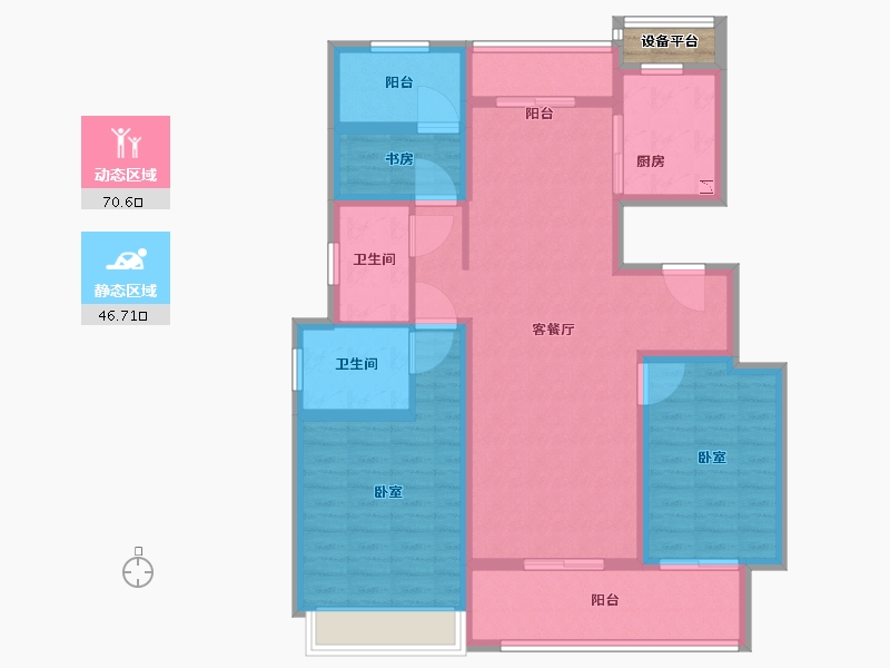 河南省-许昌市-雅居乐铂爵郡-106.01-户型库-动静分区