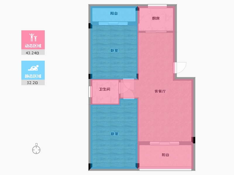 湖北省-武汉市-前川欣城-68.31-户型库-动静分区