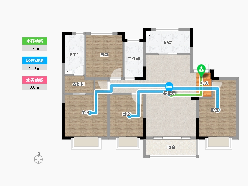 浙江省-金华市-美的宝龙世家-108.00-户型库-动静线