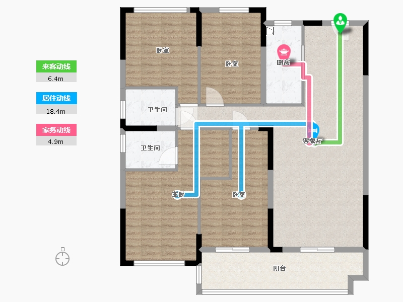 河南省-许昌市-亨源通英才花园-134.00-户型库-动静线