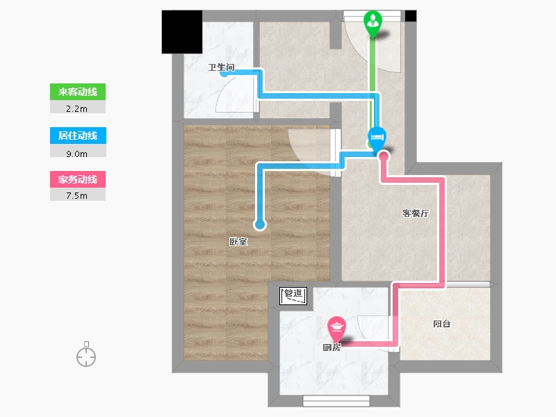 河南省-郑州市-长江一号宏图-40.67-户型库-动静线