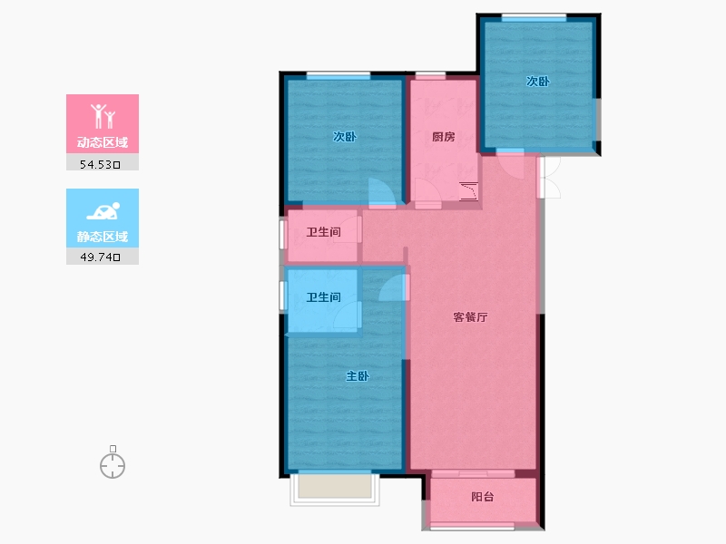 河南省-郑州市-佳源·名门橙邦-93.00-户型库-动静分区