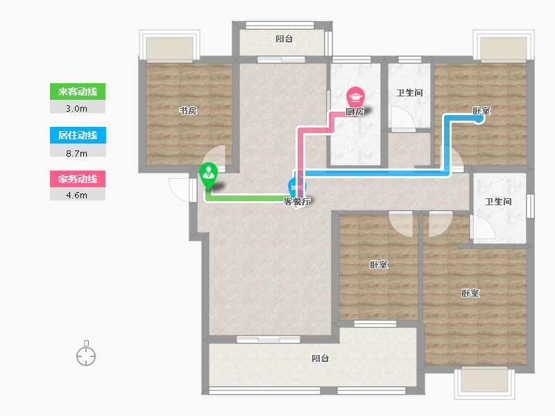 湖北省-黄冈市-滨河·智汇城-109.00-户型库-动静线