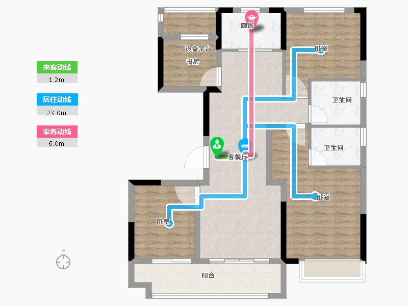 浙江省-绍兴市-新昌碧桂园珺悦-103.00-户型库-动静线