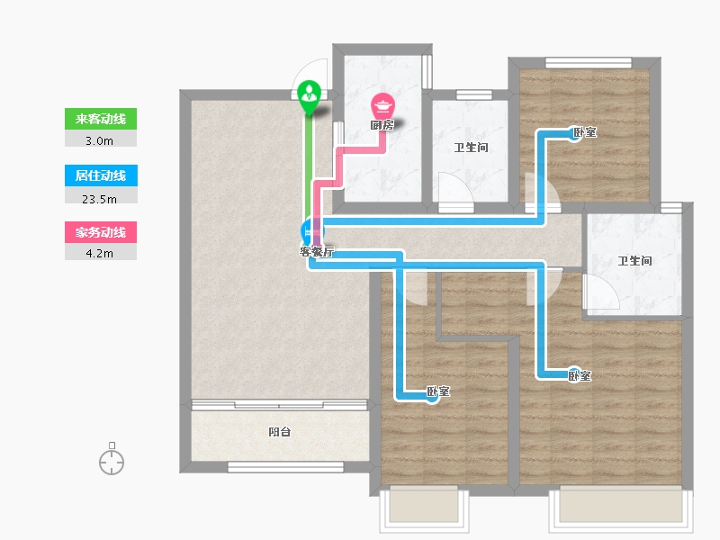 河南省-驻马店市-置地上河苑-93.47-户型库-动静线