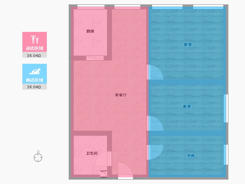 湖南省-株洲市-山语云栖·云公馆-63.22-户型库-动静分区