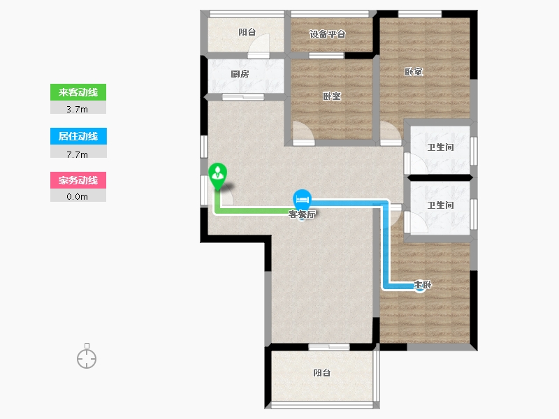 湖北省-黄冈市-锦绣山河幸福城三期-102.00-户型库-动静线