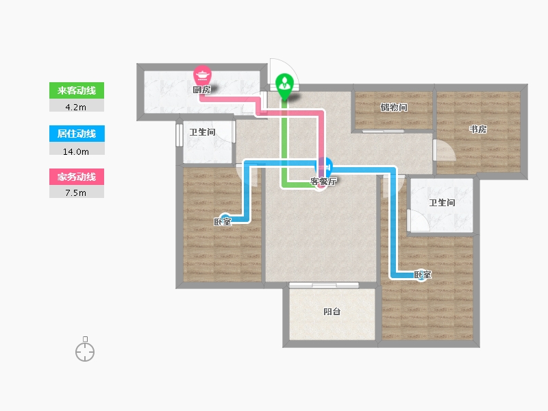 湖北省-黄冈市-山河万里-90.03-户型库-动静线