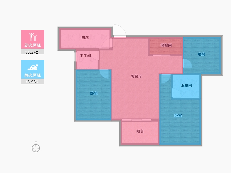 湖北省-黄冈市-山河万里-90.03-户型库-动静分区