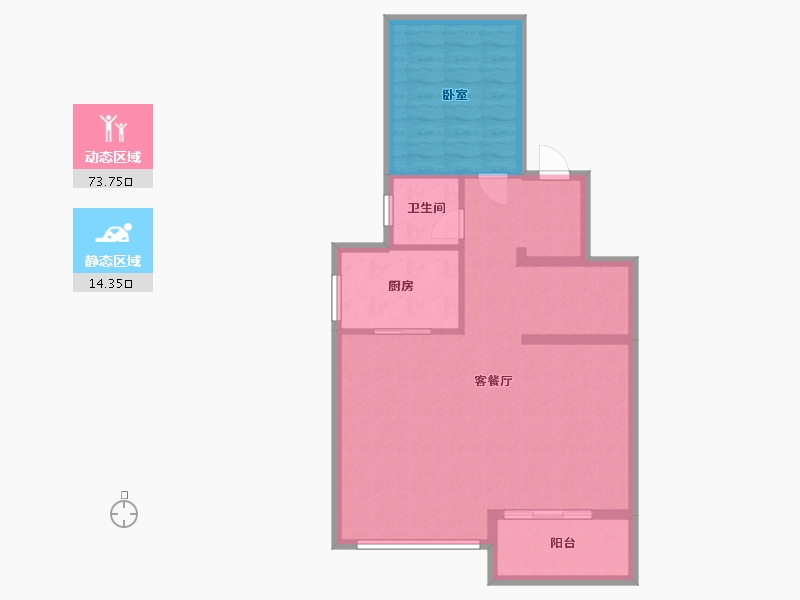 浙江省-杭州市-龙湖葛洲坝景粼天著-80.27-户型库-动静分区