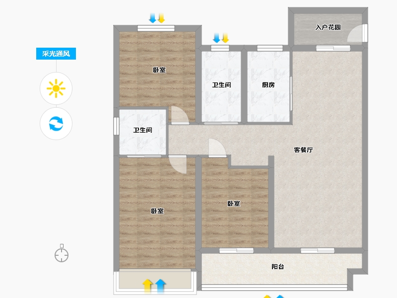 河南省-许昌市-德鸿迎宾府-98.27-户型库-采光通风