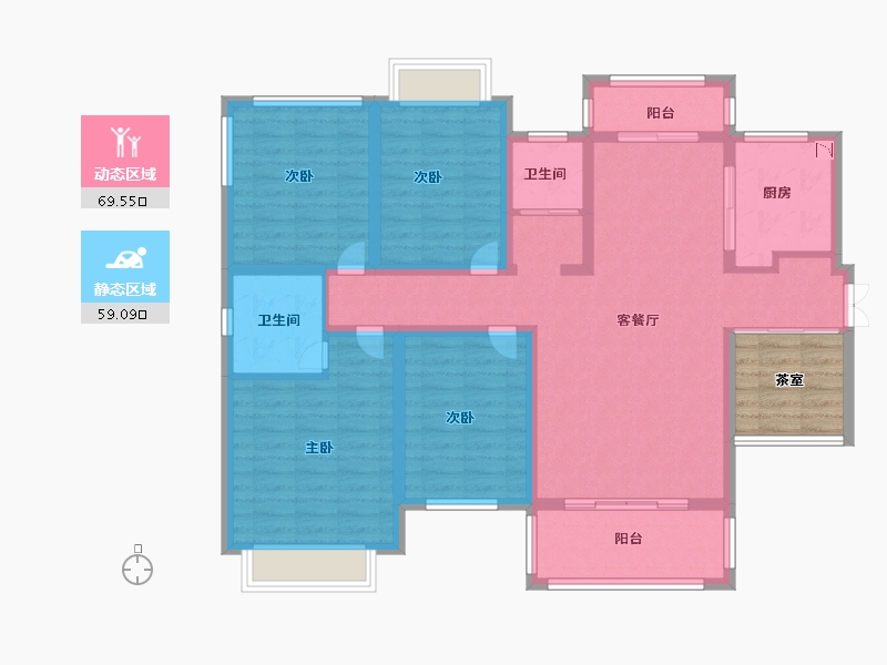 湖南省-株洲市-聚龙九号-120.46-户型库-动静分区