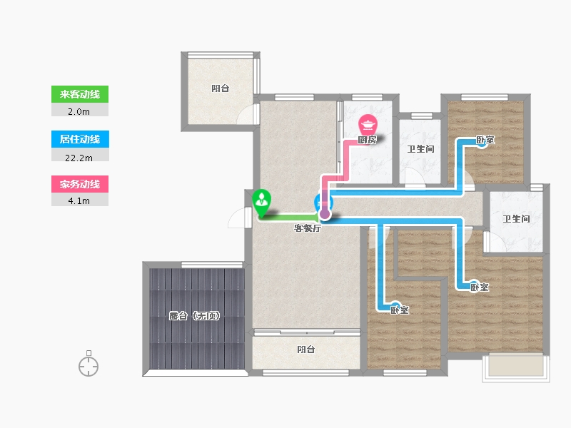 河南省-驻马店市-置地上河苑-110.47-户型库-动静线