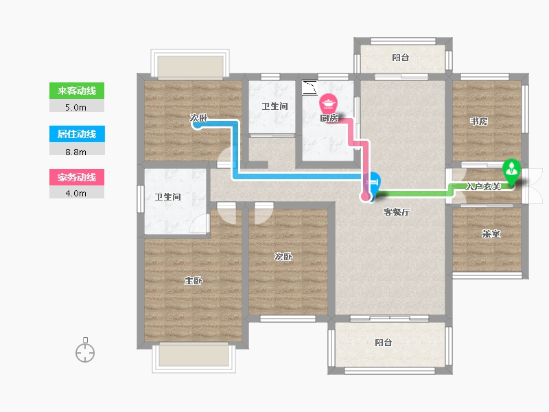 湖南省-株洲市-聚龙九号-112.65-户型库-动静线