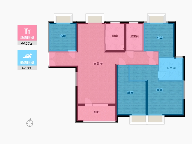 湖北省-武汉市-中建福地星城福邸-114.44-户型库-动静分区