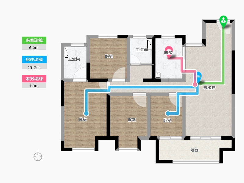 湖北省-襄阳市-弘阳襄御澜庭二期云庭-101.00-户型库-动静线